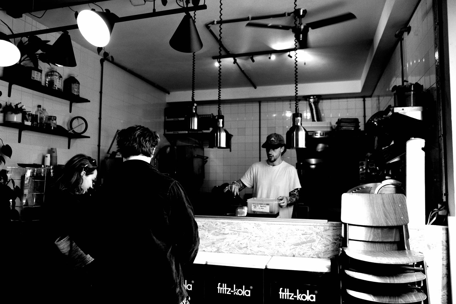 The open kitchen and counter at DOUGH in Westerpark