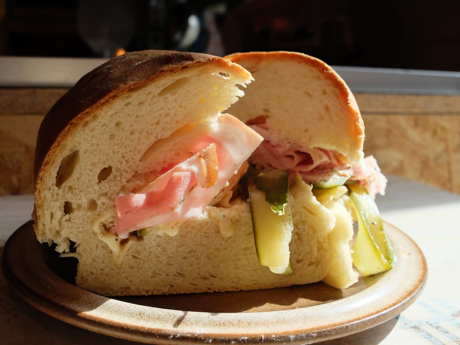 House-baked sandwich from the DOUGH counter